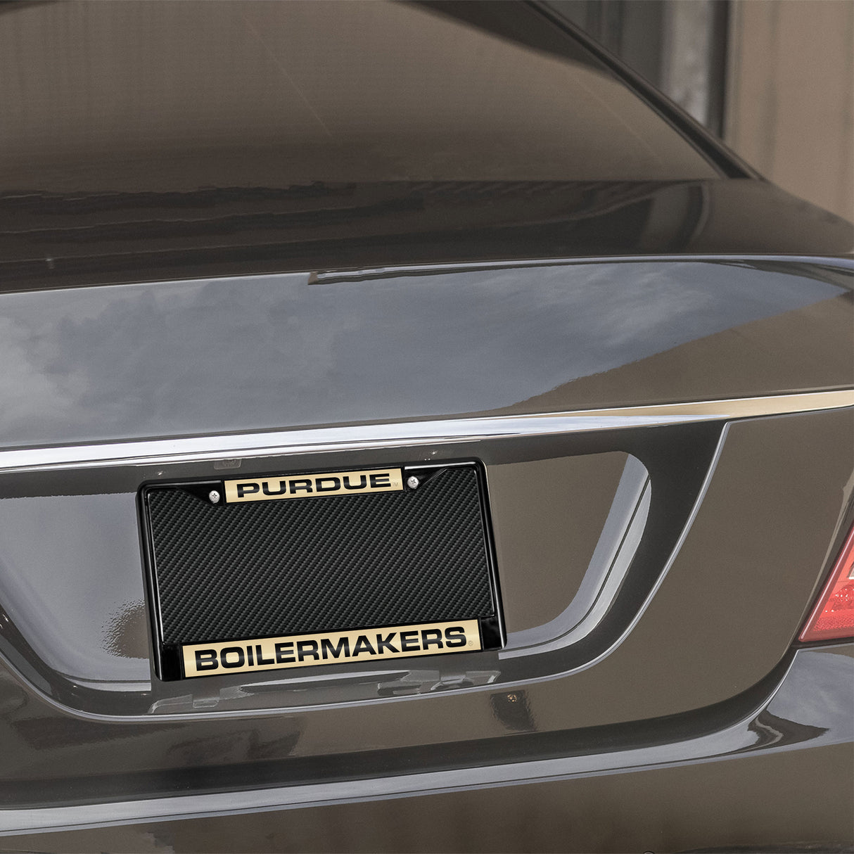 NCAA Purdue Boilermakers Laser Cut Black Chrome License Plate Frame Fan Gear NCAA Purdue Boilermakers