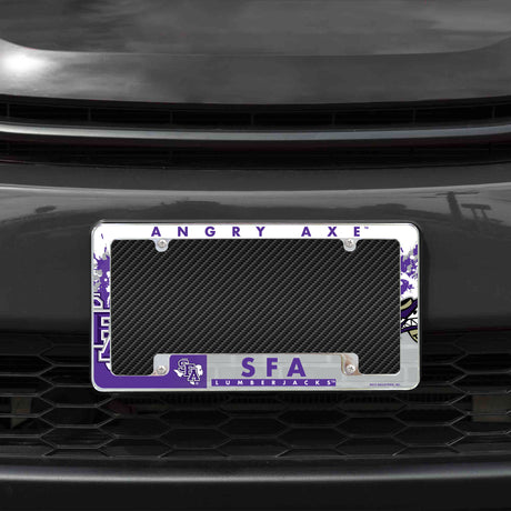 NCAA Stephen F. Austin Lumberjacks All Over Chrome License Plate Frame Fan Gear NCAA Stephen F. Austin Lumberjacks