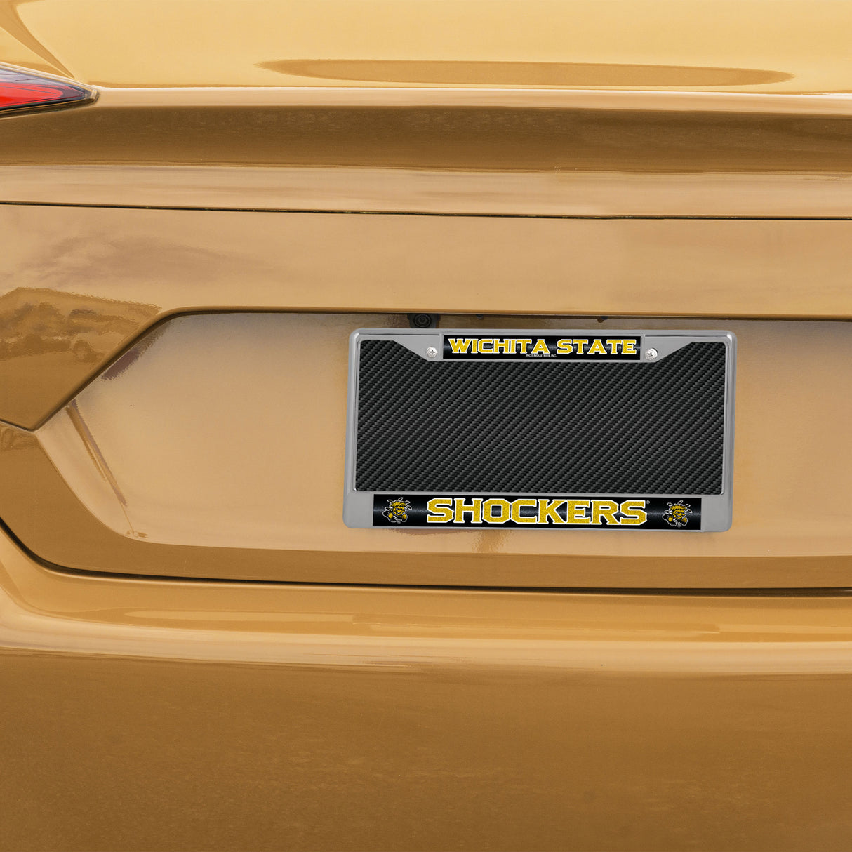 NCAA Wichita State Shockers Chrome Glitter License Plate Frame Fan Gear NCAA Wichita State Shockers