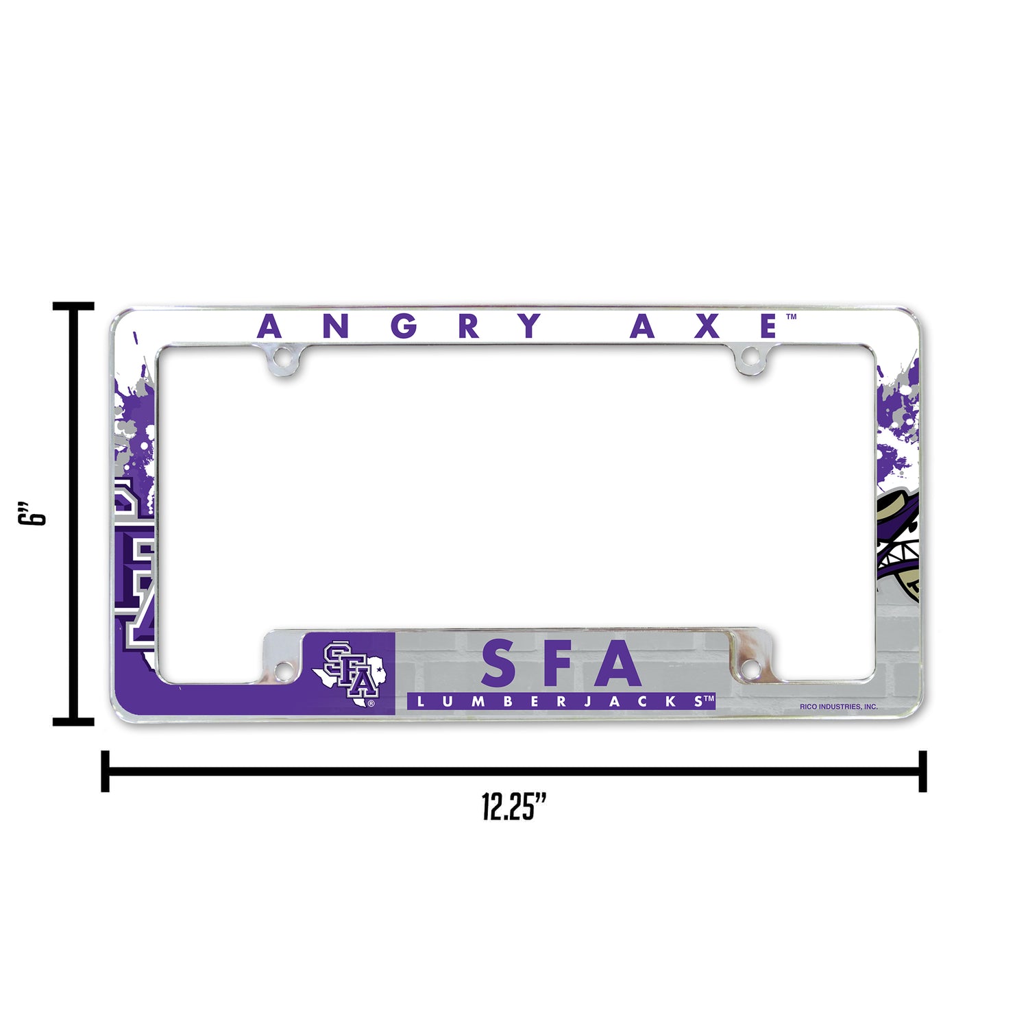 NCAA Stephen F. Austin Lumberjacks All Over Chrome License Plate Frame Fan Gear NCAA Stephen F. Austin Lumberjacks