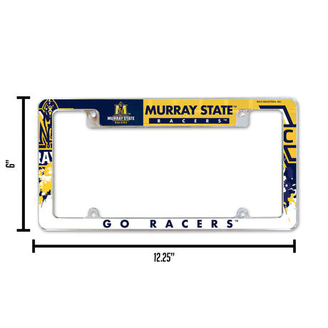 NCAA Murray State Racers All Over Chrome License Plate Frame Fan Gear NCAA Murray State Racers