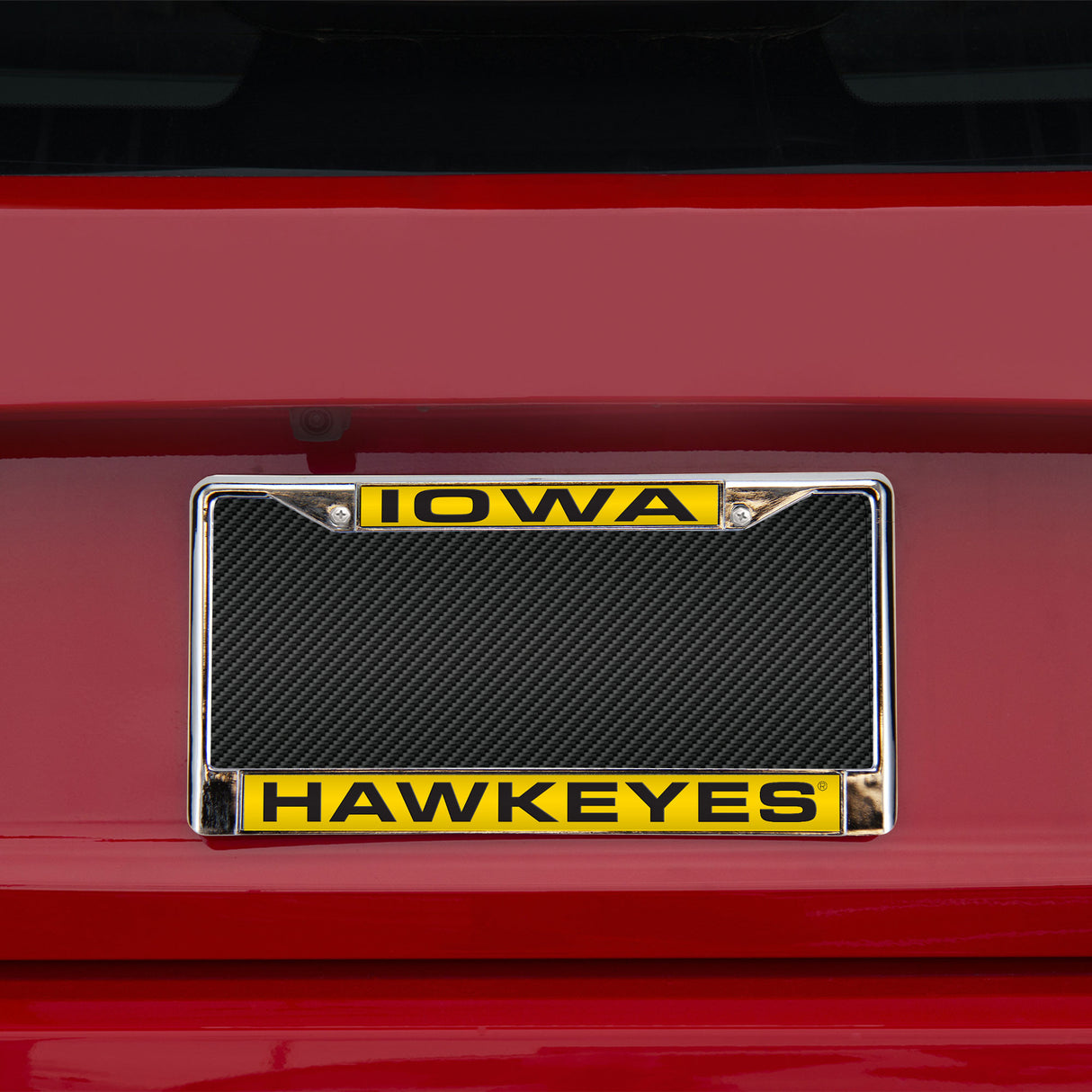 NCAA Iowa Hawkeyes Laser Cut Chrome License Plate Frame Fan Gear NCAA Iowa Hawkeyes
