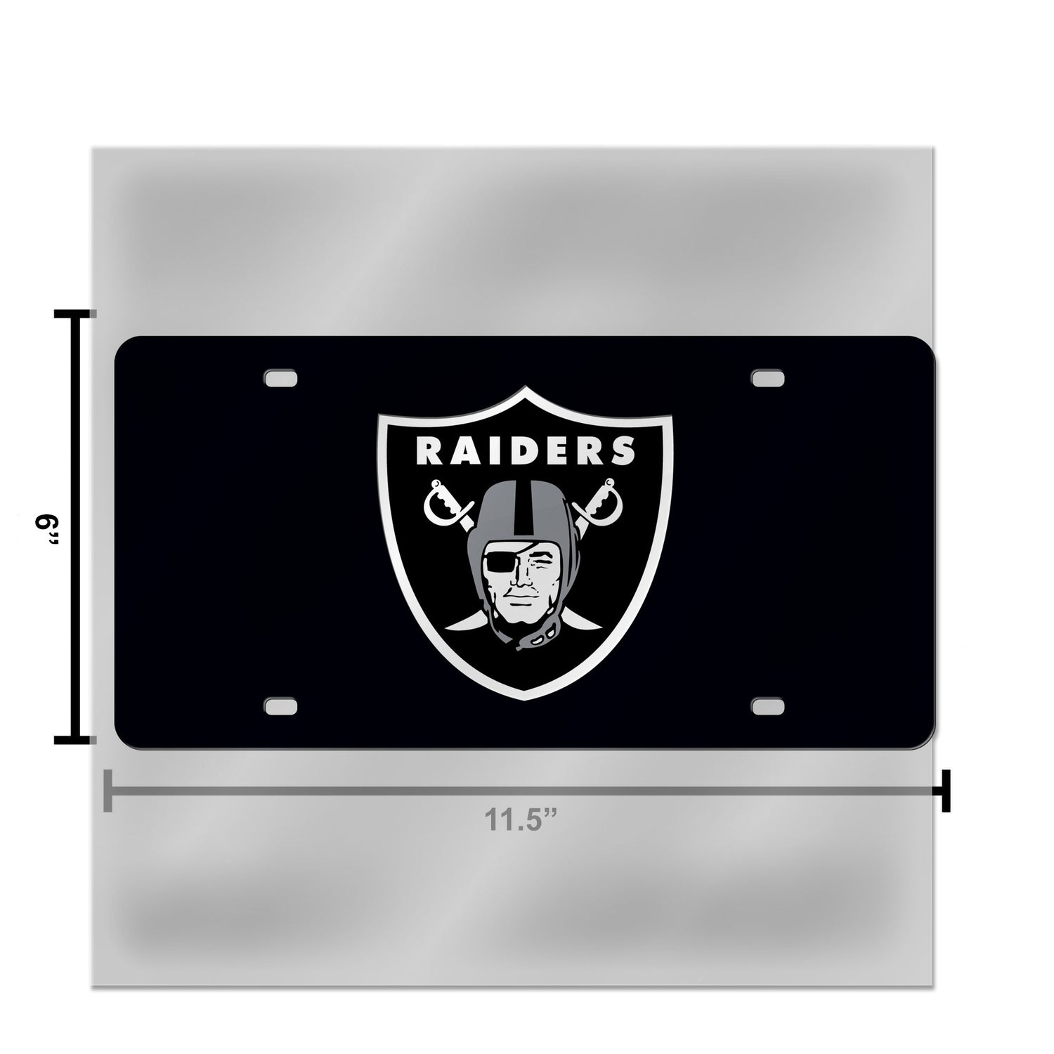 NFL Las Vegas Raiders Laser Cut License Plate Tag Fan Gear NFL Las Vegas Raiders