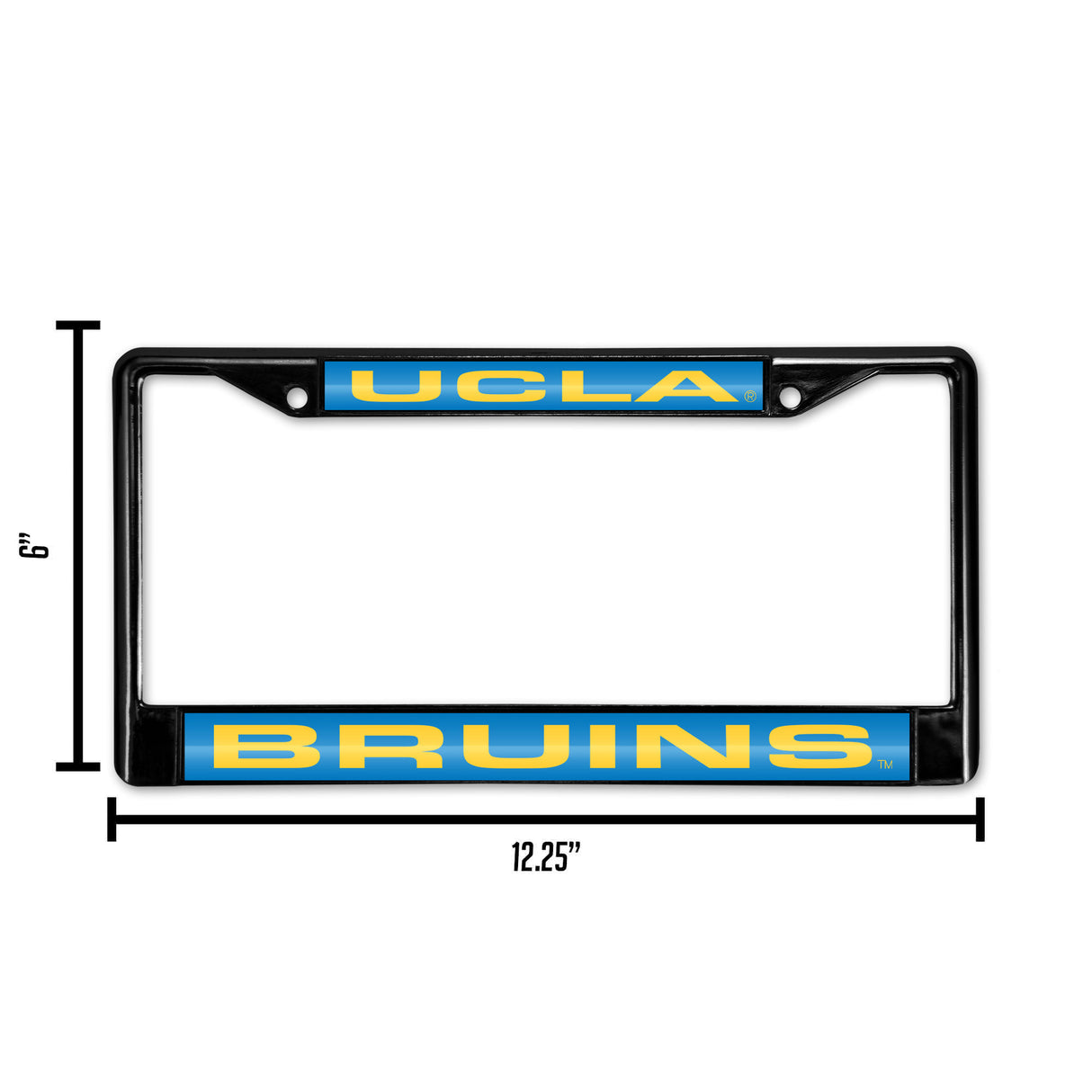 NCAA UCLA Bruins Laser Cut Black Chrome License Plate Frame Fan Gear NCAA UCLA Bruins