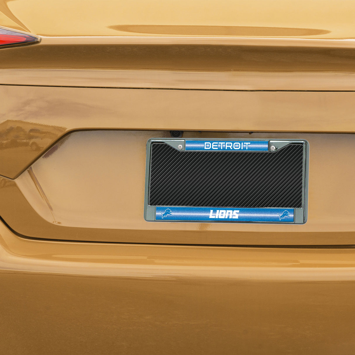 NFL Detroit Lions Chrome Glitter License Plate Frame Fan Gear NFL Detroit Lions