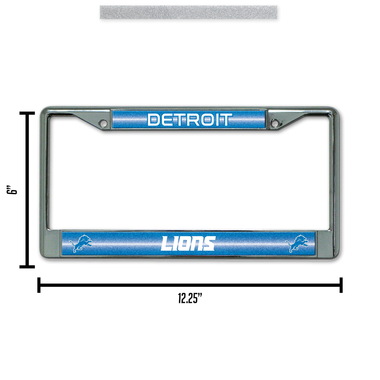 NFL Detroit Lions Chrome Glitter License Plate Frame Fan Gear NFL Detroit Lions