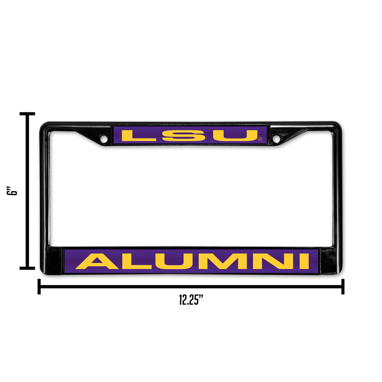 NCAA LSU Tigers Laser Cut Black Chrome License Plate Frame Fan Gear NCAA LSU Tigers