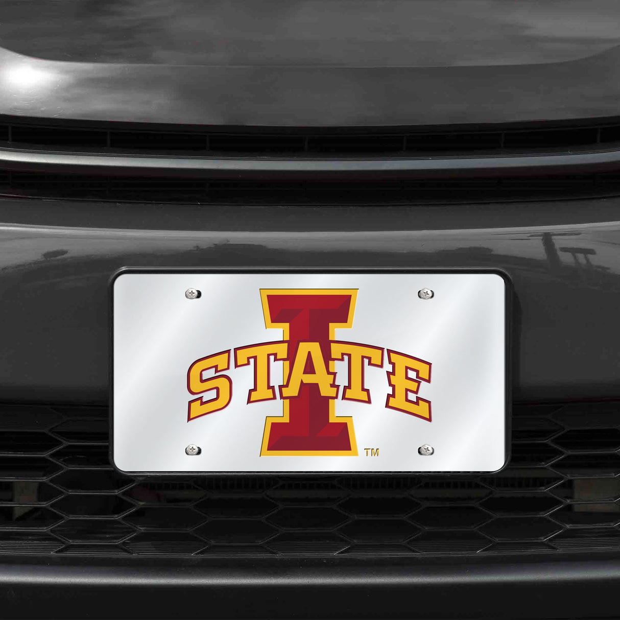 NCAA Iowa State Cyclones Silver Laser Cut Automobile Tag Fan Gear NCAA Iowa State Cyclones