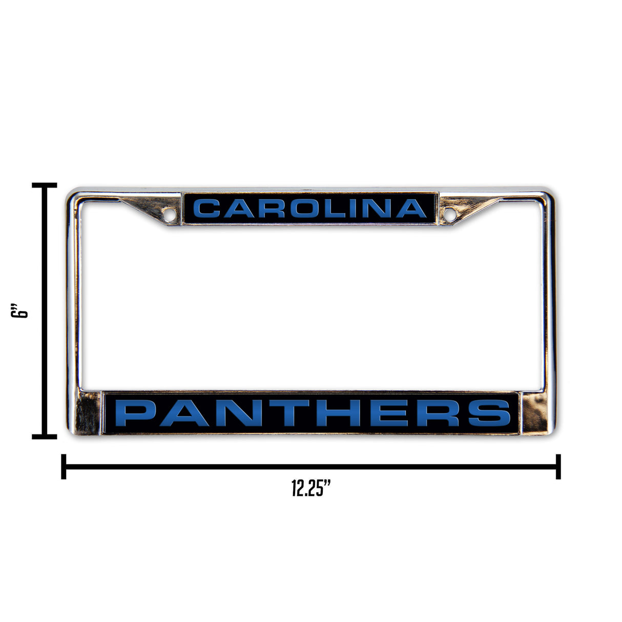 NFL Carolina Panthers Laser Cut Chrome License Plate Frame Fan Gear NFL Carolina Panthers