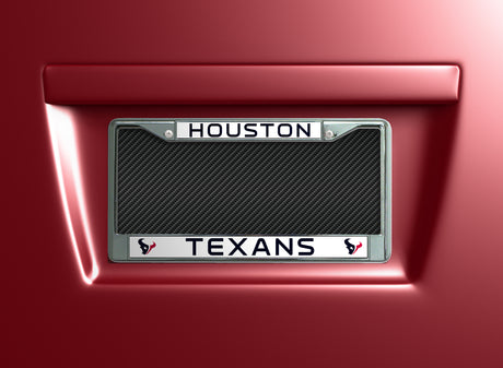 NFL Houston Texans Chrome License Plate Frame Fan Gear NFL Houston Texans