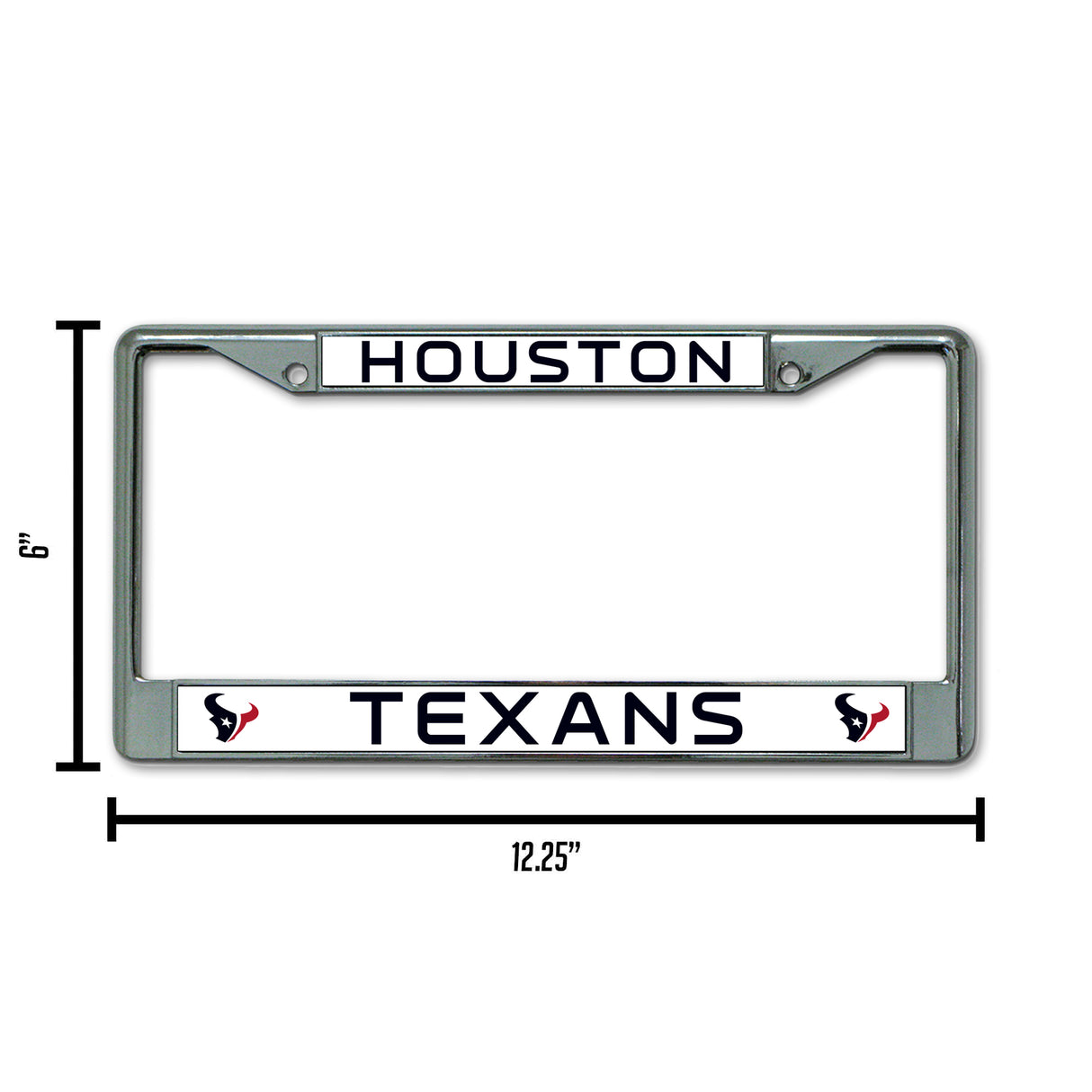 NFL Houston Texans Chrome License Plate Frame Fan Gear NFL Houston Texans