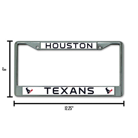 NFL Houston Texans Chrome License Plate Frame Fan Gear NFL Houston Texans