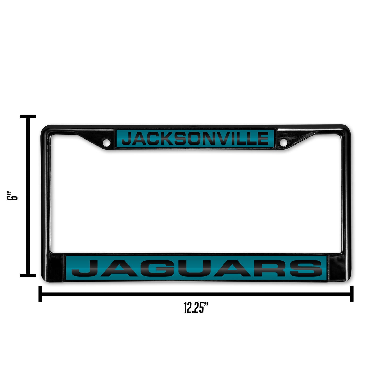 NFL Jacksonville Jaguars Laser Cut Black Chrome License Plate Frame Fan Gear NFL Jacksonville Jaguars