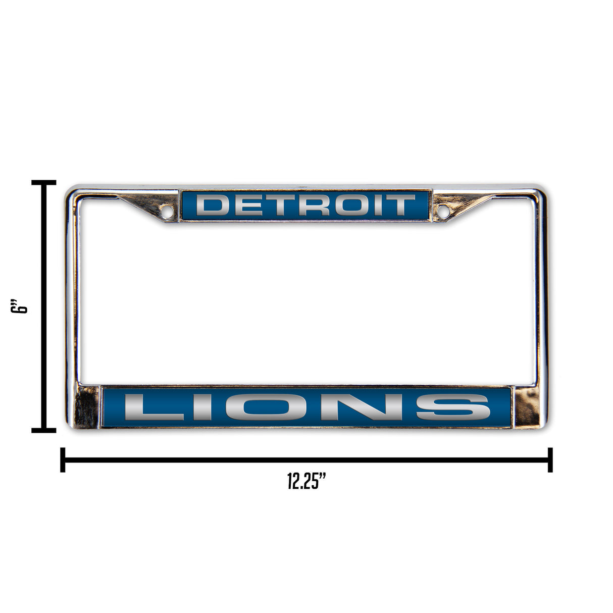 NFL Detroit Lions Laser Cut Chrome License Plate Frame Fan Gear NFL Detroit Lions
