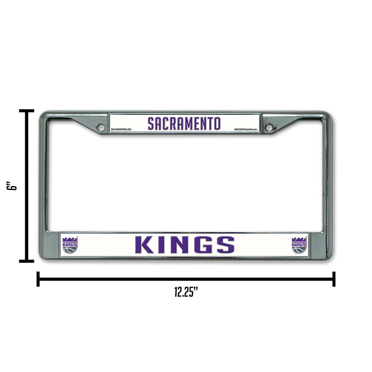 NBA Sacramento Kings Chrome License Plate Frame Fan Gear NBA Sacramento Kings