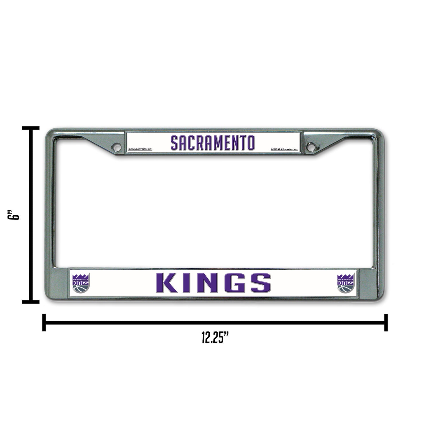 NBA Sacramento Kings Chrome License Plate Frame Fan Gear NBA Sacramento Kings