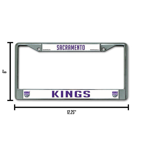 NBA Sacramento Kings Chrome License Plate Frame Fan Gear NBA Sacramento Kings