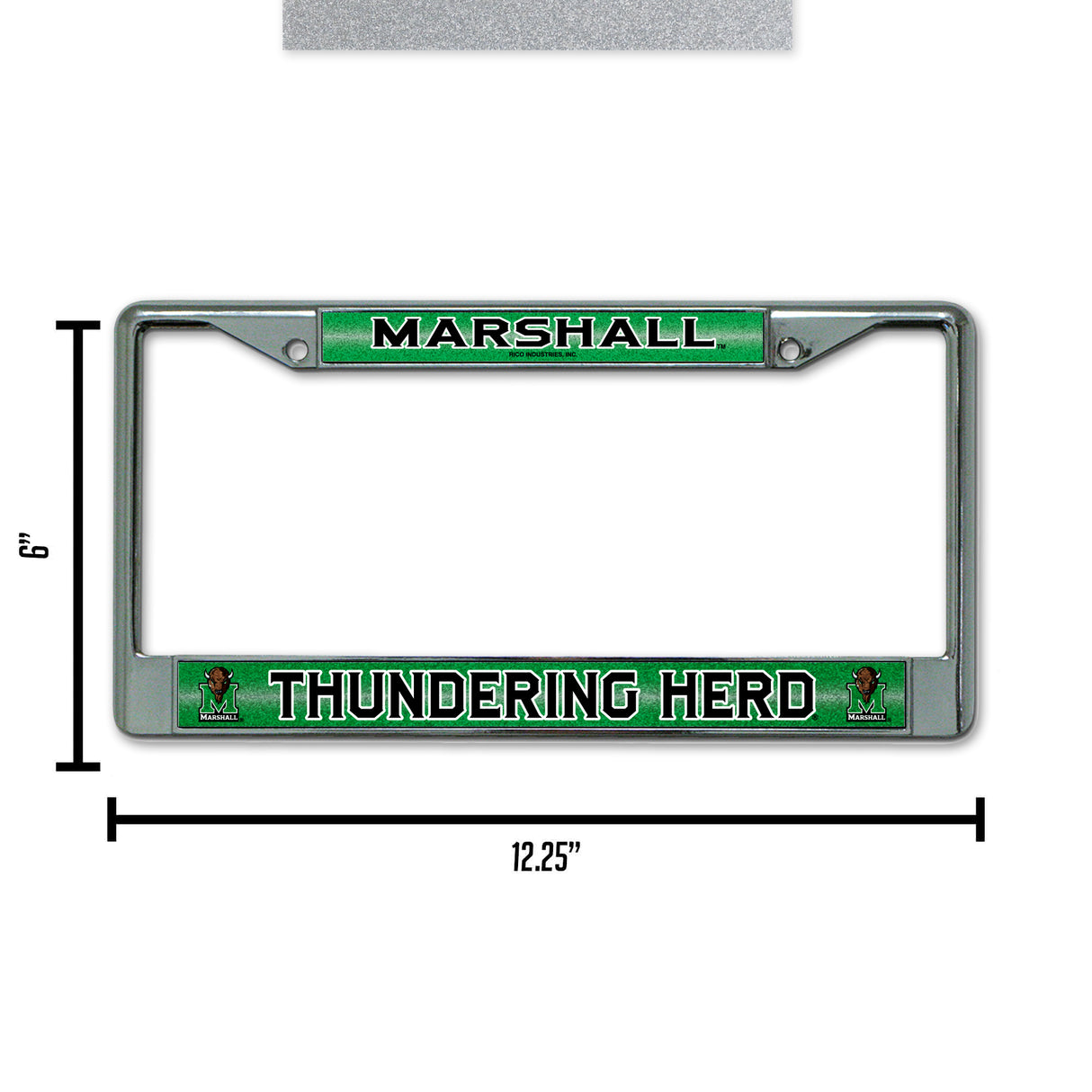 NCAA Marshall Thundering Herd Chrome Glitter License Plate Frame Fan Gear NCAA Marshall Thundering Herd