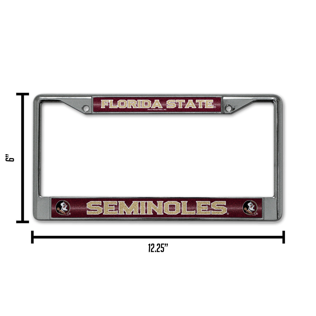 NCAA Florida State Seminoles Chrome Glitter License Plate Frame Fan Gear NCAA Florida State Seminoles