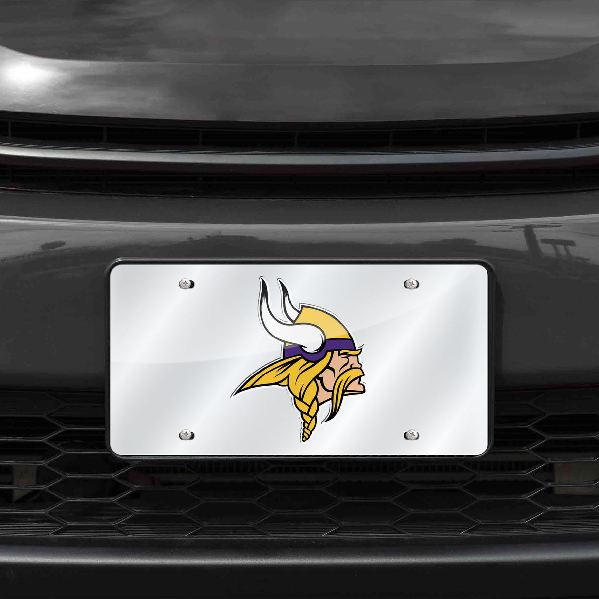 NFL Minnesota Vikings Laser Cut Silver License Plate Tag Fan Gear NFL Minnesota Vikings