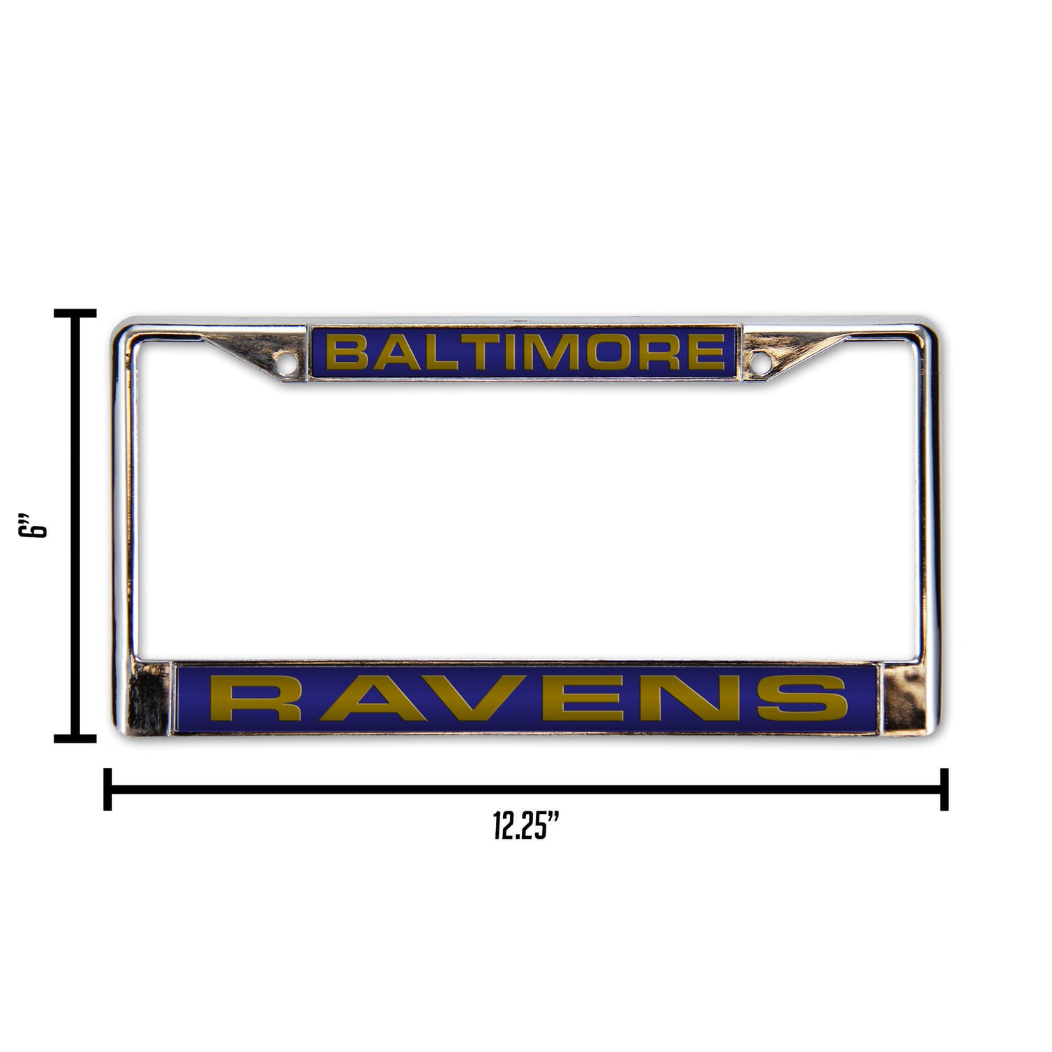 NFL Baltimore Ravens Laser Cut Chrome License Plate Frame Fan Gear NFL Baltimore Ravens