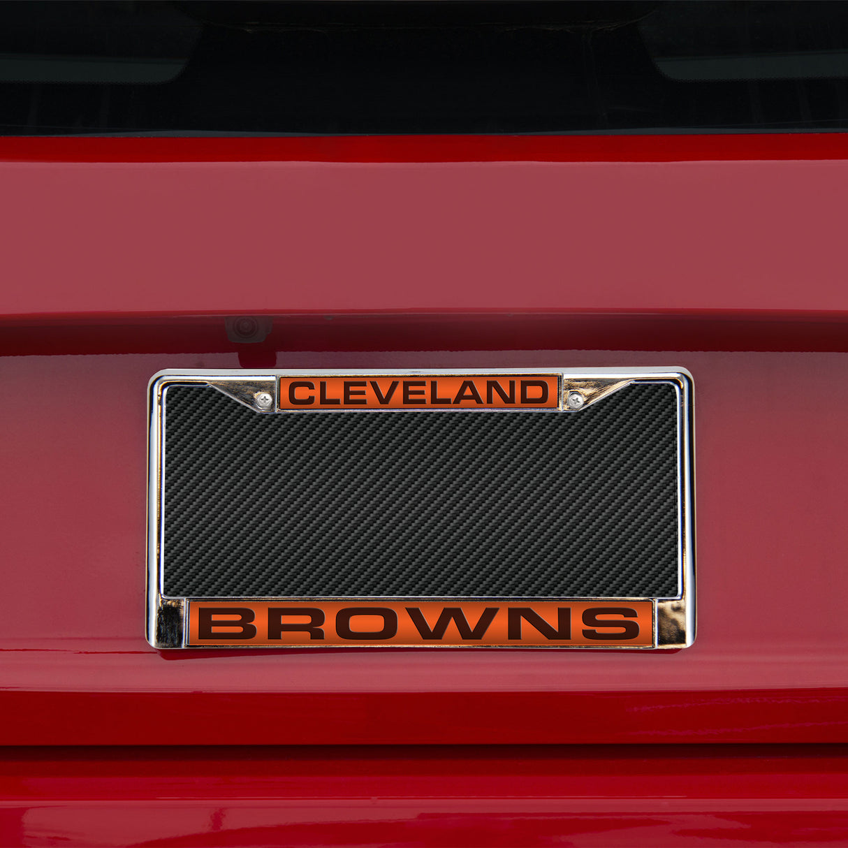 NFL Cleveland Browns Laser Cut Chrome License Plate Frame Fan Gear NFL Cleveland Browns