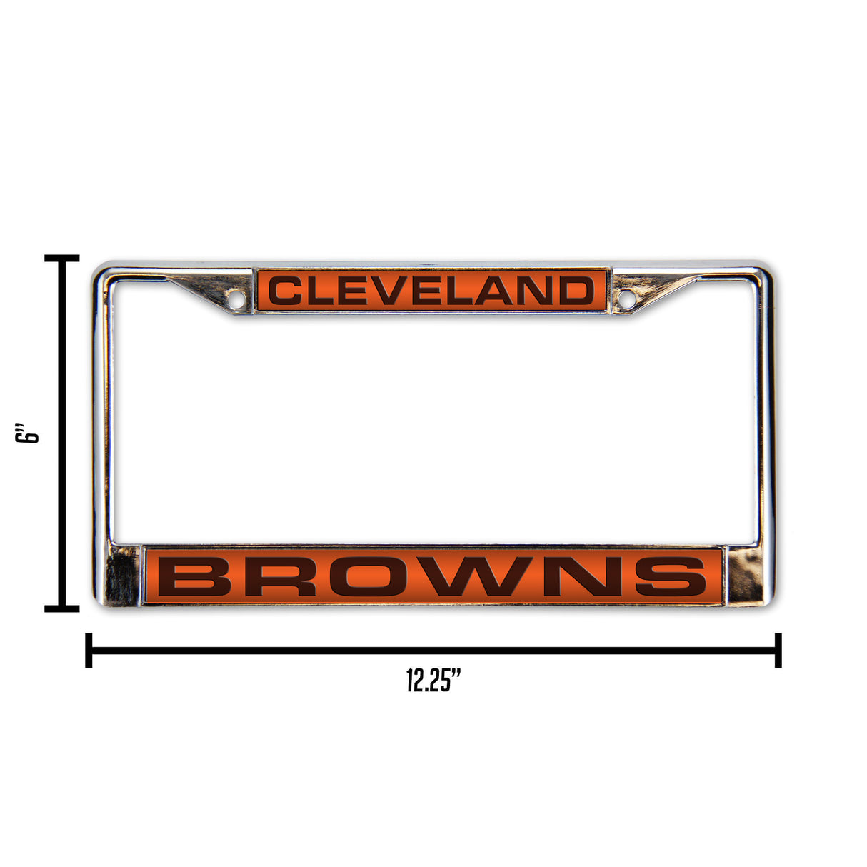 NFL Cleveland Browns Laser Cut Chrome License Plate Frame Fan Gear NFL Cleveland Browns