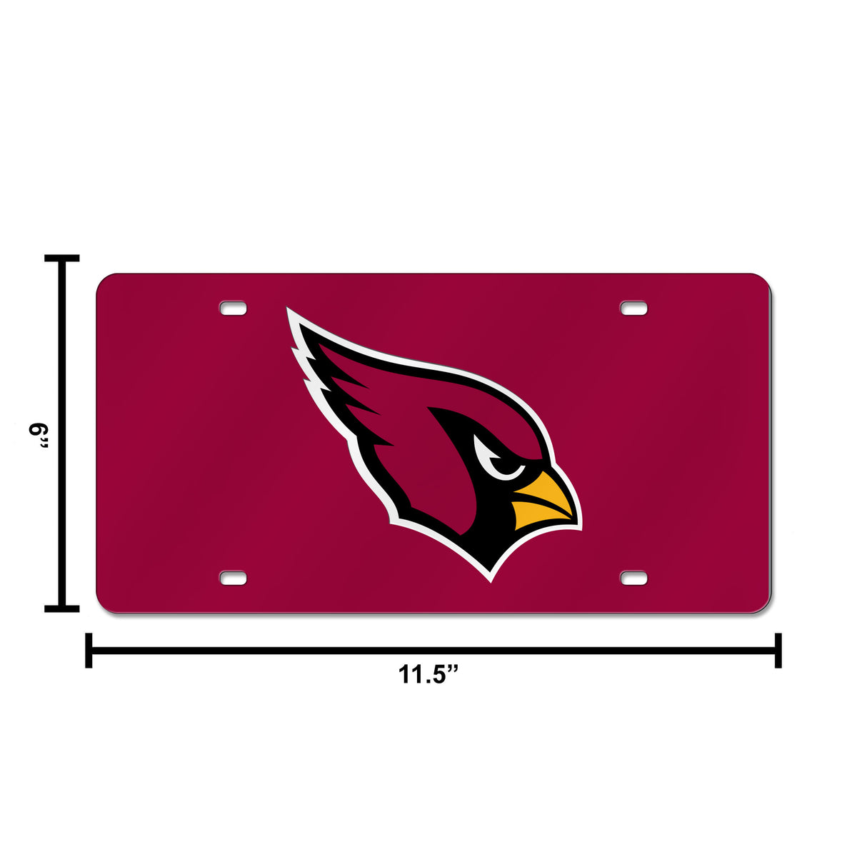 NFL Arizona Cardinals Laser Cut License Plate Tag Fan Gear NFL Arizona Cardinals