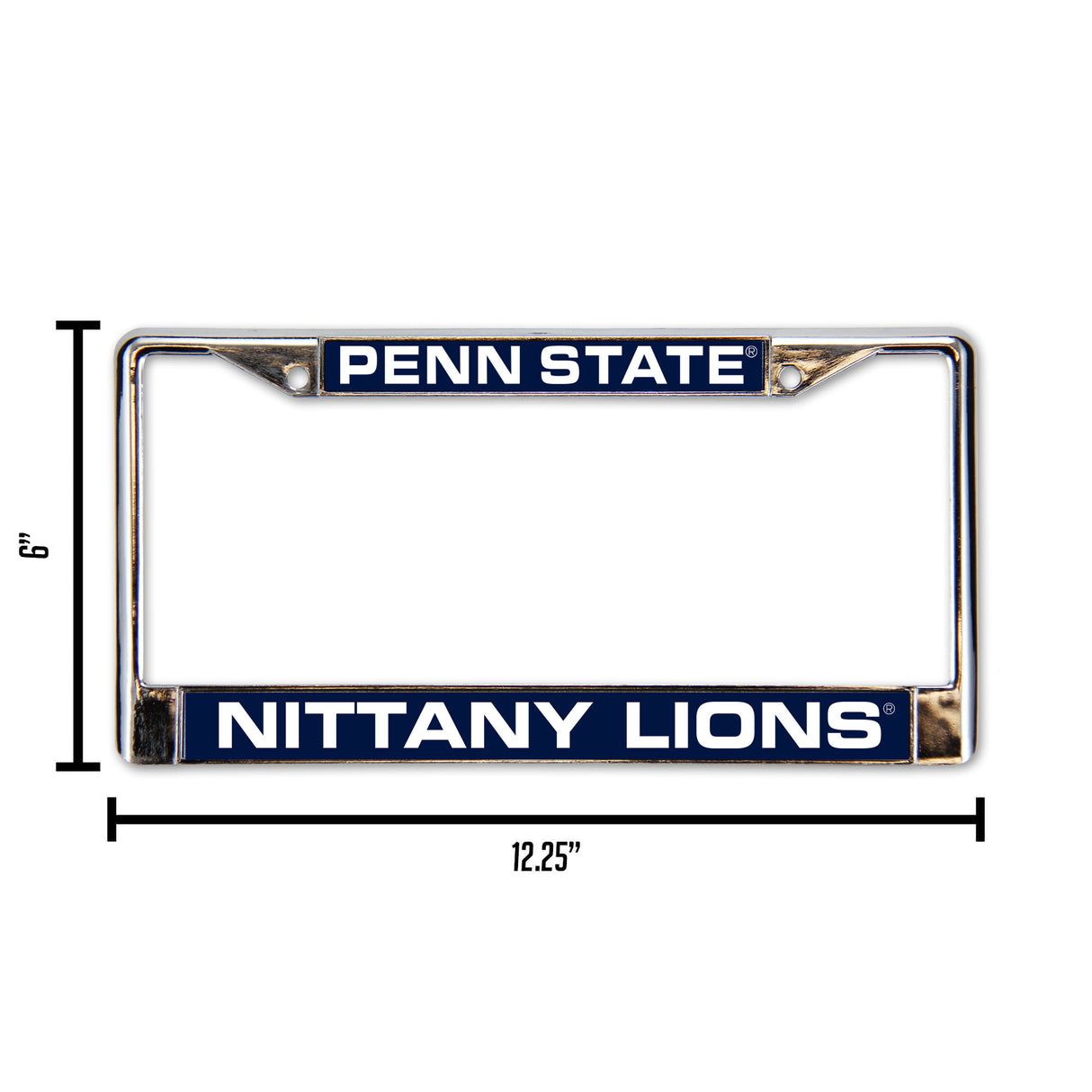 NCAA Penn State Nittany Lions - PSU Laser Cut Chrome License Plate Frame Fan Gear NCAA Penn State Nittany Lions