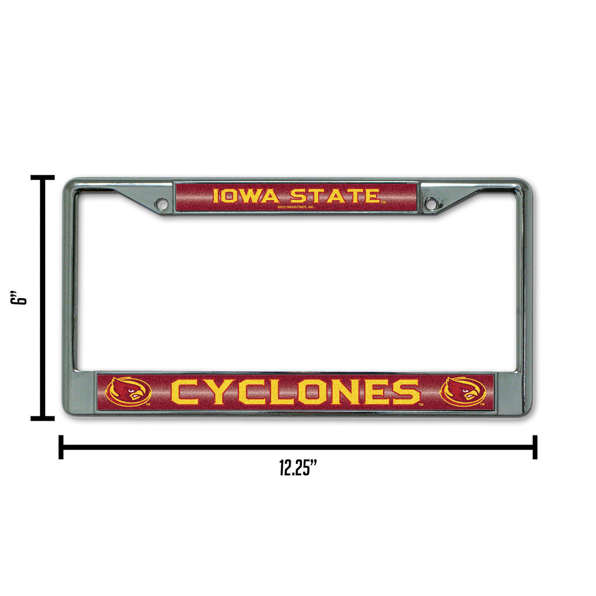 NCAA Iowa State Cyclones Chrome Glitter License Plate Frame Fan Gear NCAA Iowa State Cyclones