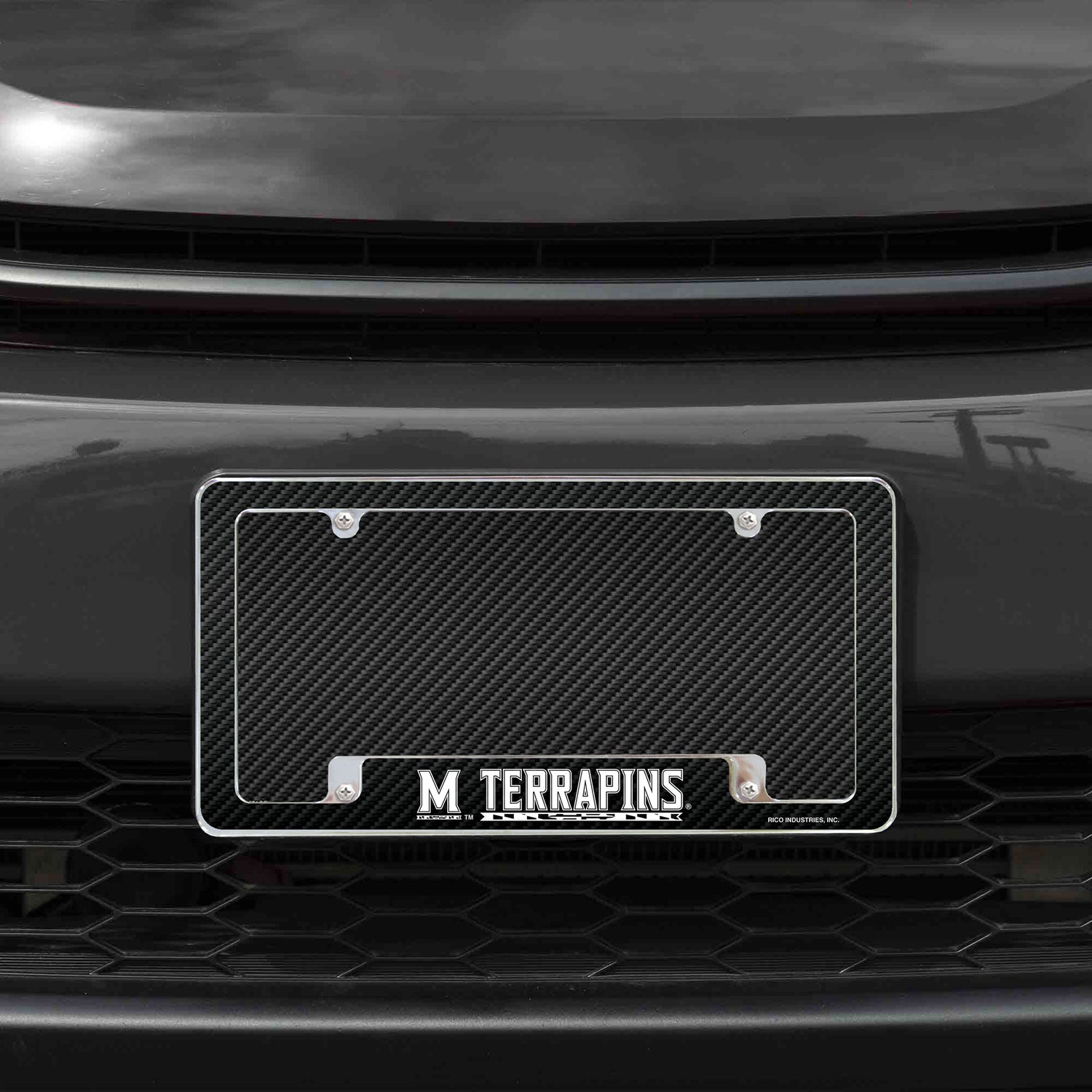 NCAA Maryland Terrapins All Over Chrome Frame Fan Gear NCAA Maryland Terrapins