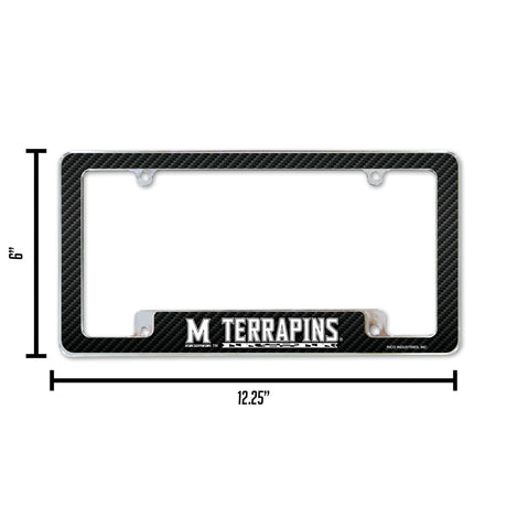 NCAA Maryland Terrapins All Over Chrome License Plate Frame Fan Gear NCAA Maryland Terrapins
