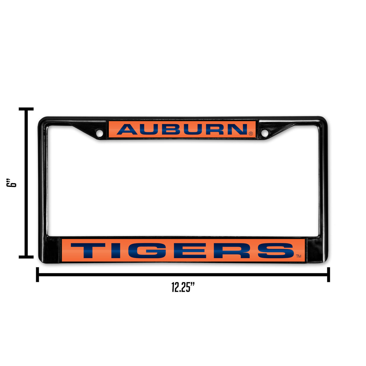 NCAA Auburn Tigers Laser Cut Black Chrome License Plate Frame Fan Gear NCAA Auburn Tigers