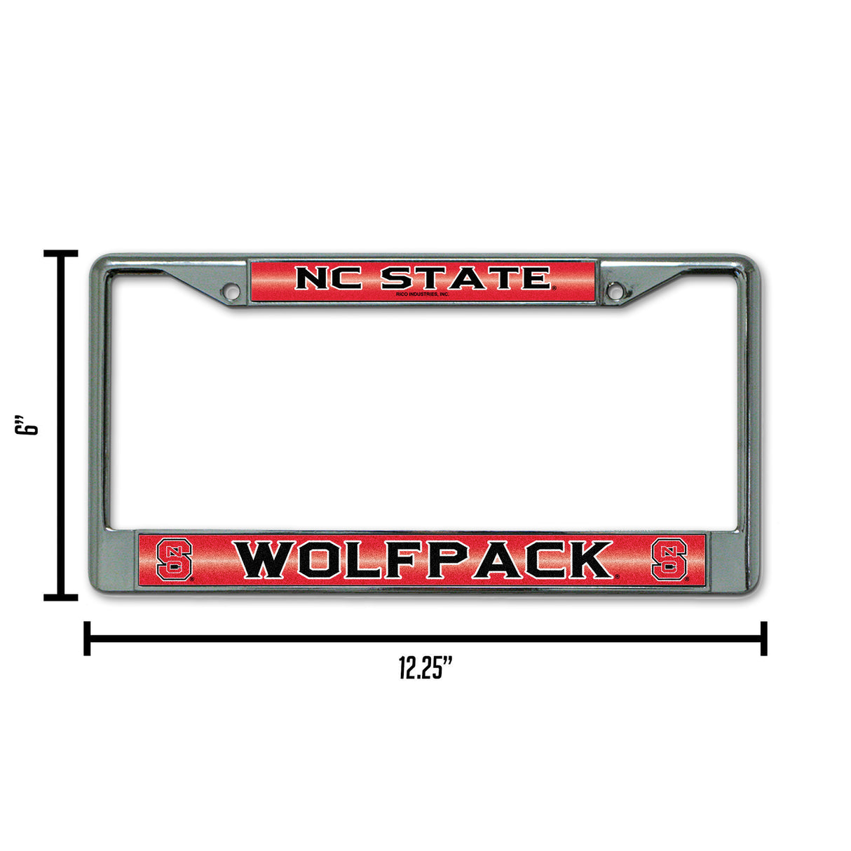 NCAA North Carolina State Wolfpack Chrome Glitter License Plate Frame Fan Gear NCAA North Carolina State Wolfpack