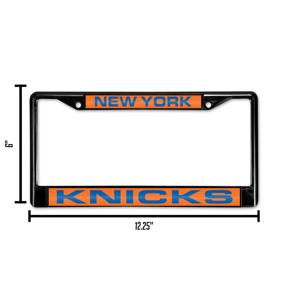 NBA New York Knicks Laser Cut Black Chrome License Plate Frame Fan Gear NBA New York Knicks