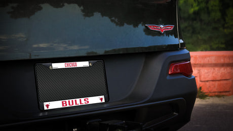 NBA Chicago Bulls Black Chrome License Plate Frame Fan Gear NBA Chicago Bulls