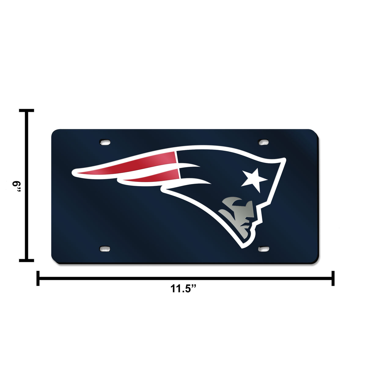 NFL New England Patriots Laser Cut License Plate Tag Fan Gear NFL New England Patriots