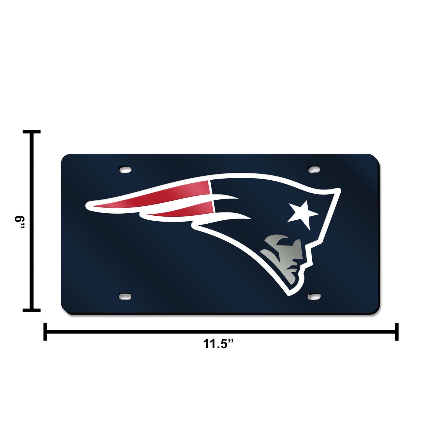 NFL New England Patriots Laser Cut License Plate Tag Fan Gear NFL New England Patriots