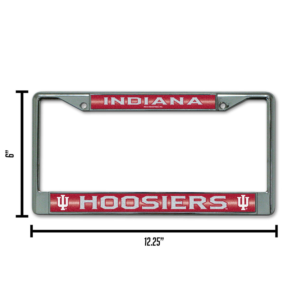 NCAA Indiana Hoosiers Chrome Glitter License Plate Frame Fan Gear NCAA Indiana Hoosiers