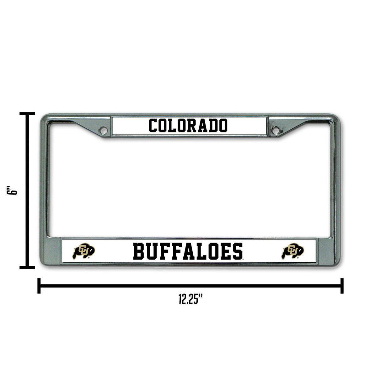 NCAA Colorado Buffaloes Chrome License Plate Frame Fan Gear NCAA Colorado Buffaloes