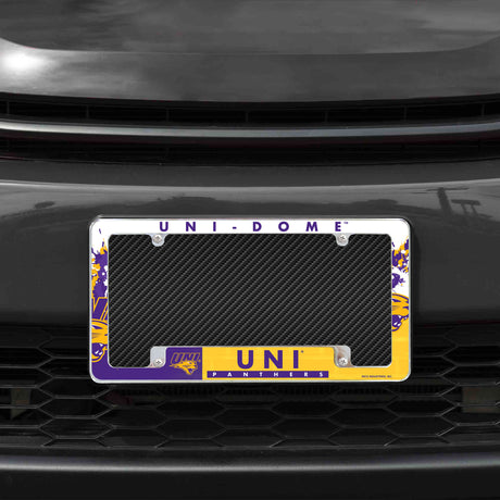 NCAA Northern Iowa Panthers All Over Chrome License Plate Frame Fan Gear NCAA Northern Iowa Panthers
