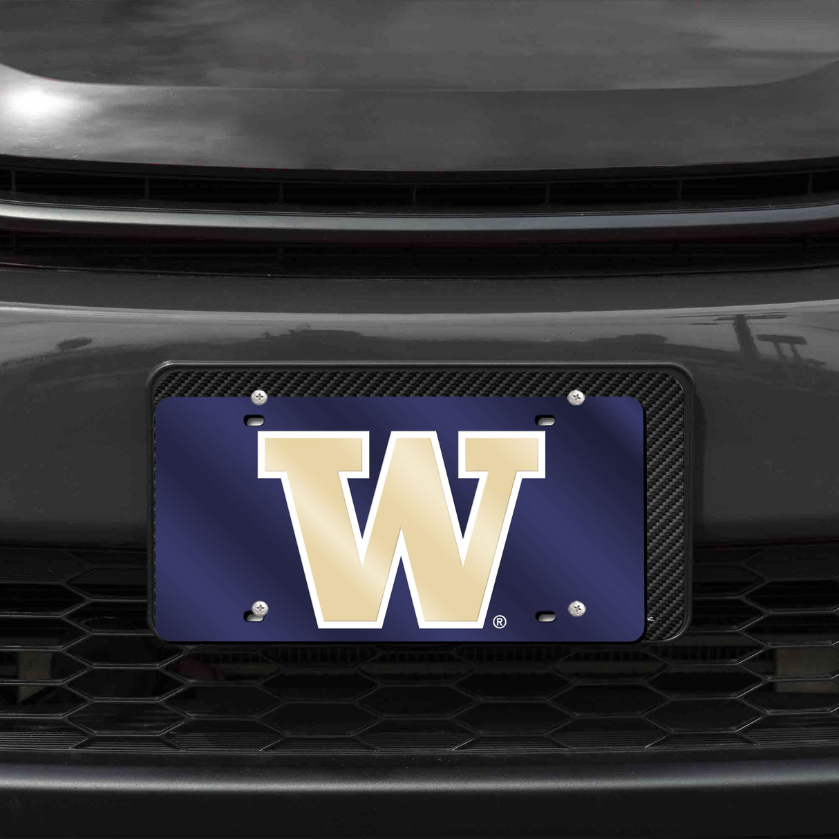 NCAA Washington Huskies Laser Cut Automobile Tag Fan Gear NCAA Washington Huskies