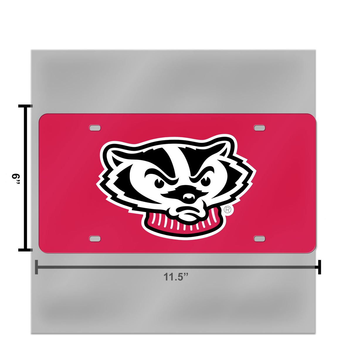 NCAA Wisconsin Badgers Laser Cut Automobile Tag Fan Gear NCAA Wisconsin Badgers