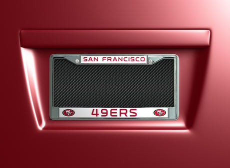 NFL San Francisco 49ers Chrome License Plate Frame Fan Gear NFL San Francisco 49ers