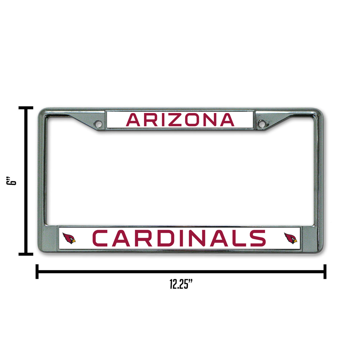 NFL Arizona Cardinals Chrome License Plate Frame Fan Gear NFL Arizona Cardinals