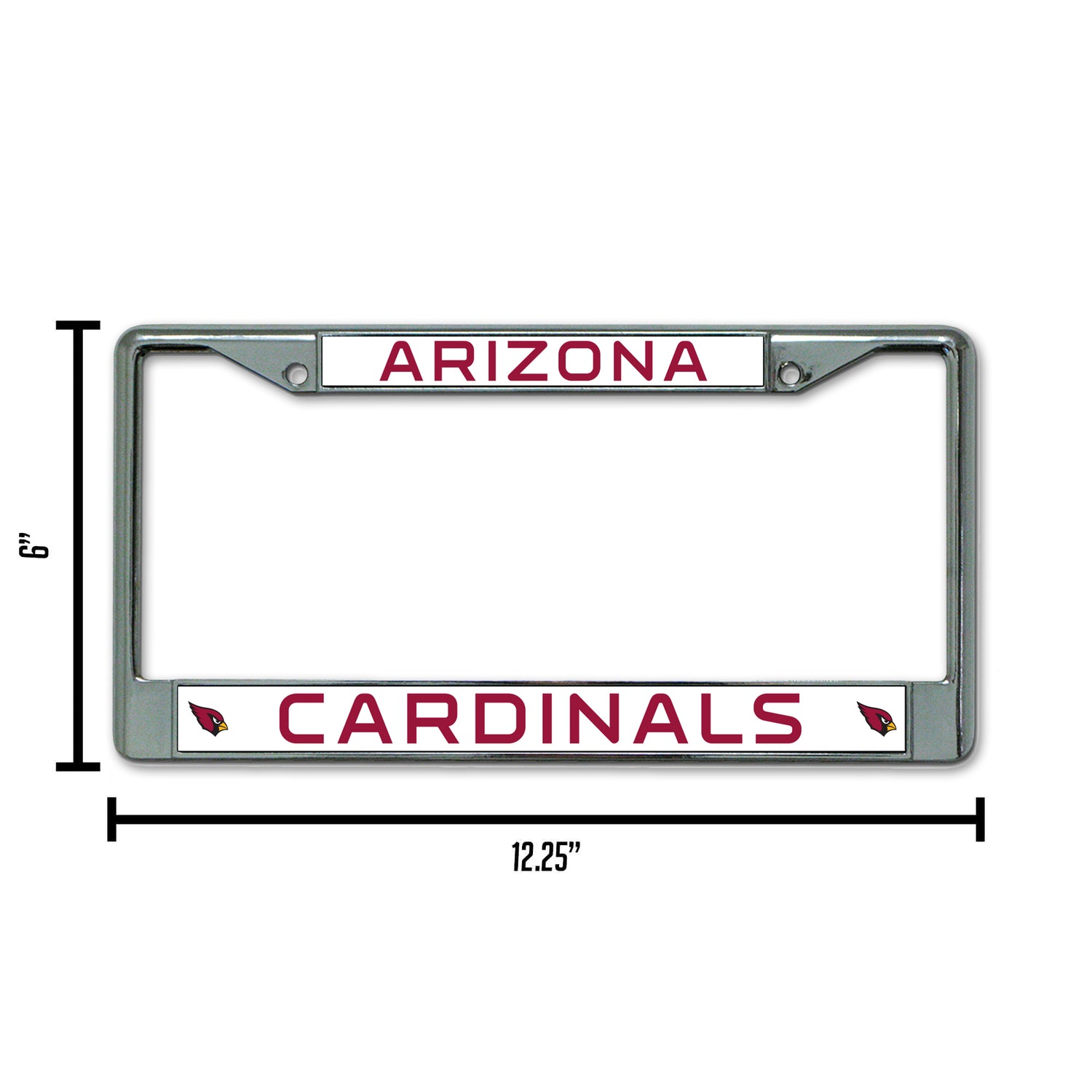NFL Arizona Cardinals Chrome License Plate Frame Fan Gear NFL Arizona Cardinals