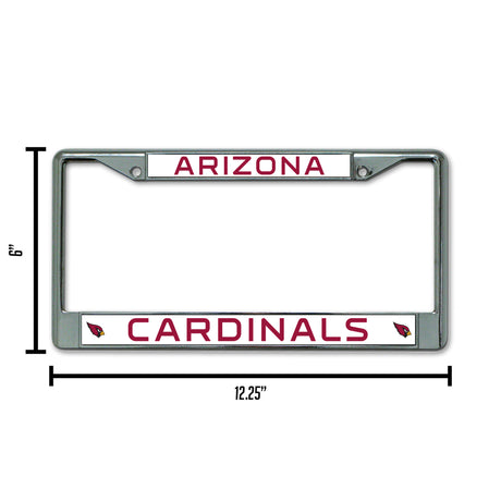 NFL Arizona Cardinals Chrome License Plate Frame Fan Gear NFL Arizona Cardinals