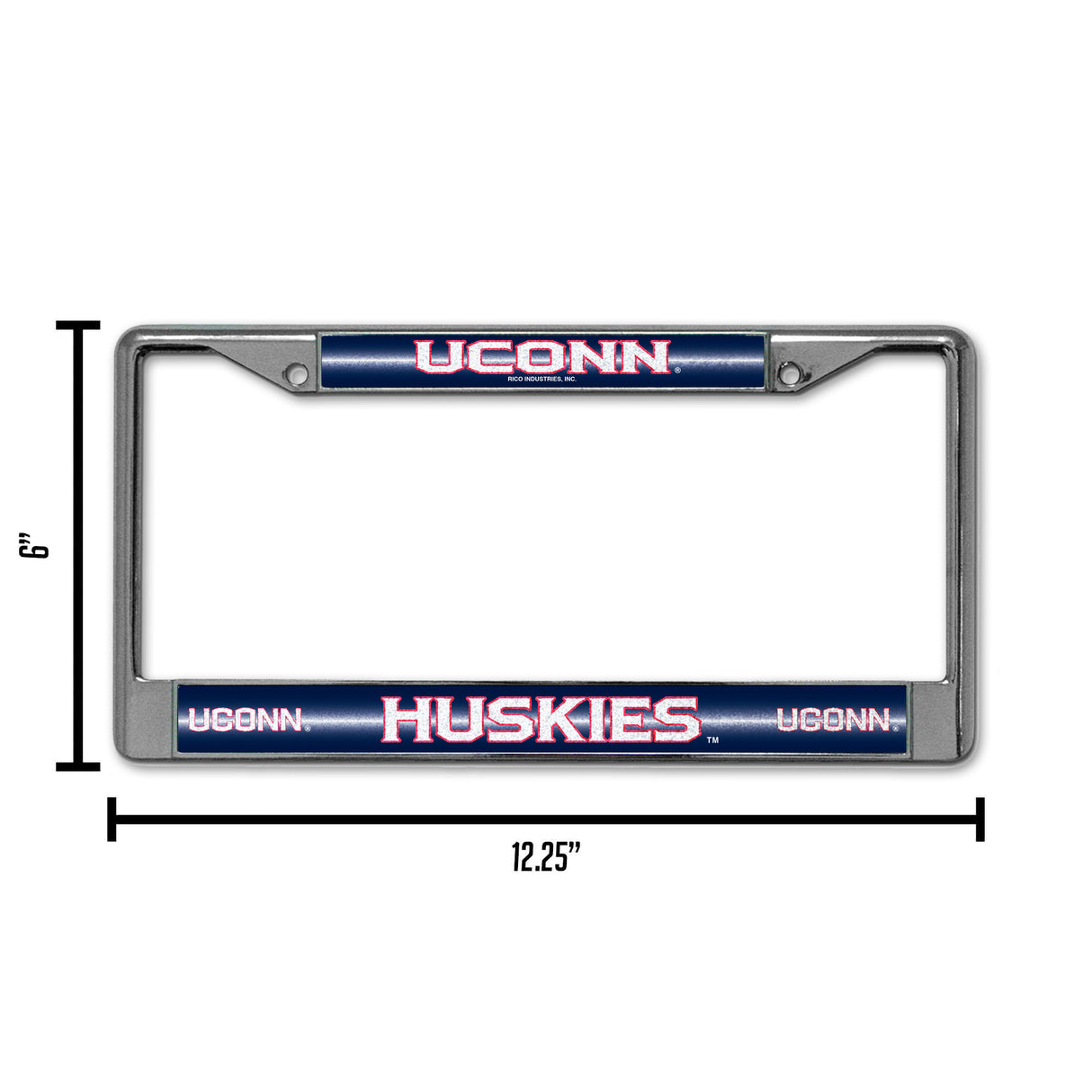 NCAA Connecticut Huskies - UCONN Chrome Glitter License Plate Frame Fan Gear NCAA Connecticut Huskies