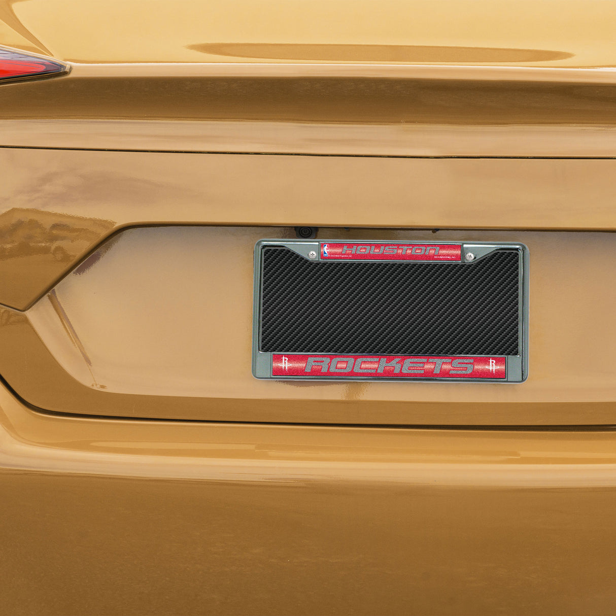 NBA Houston Rockets Chrome Glitter License Plate Frame Fan Gear NBA Houston Rockets