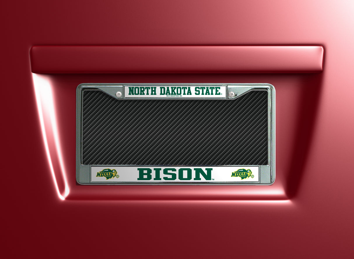 NCAA North Dakota State Bisons Chrome License Plate Frame Fan Gear NCAA North Dakota State Bisons